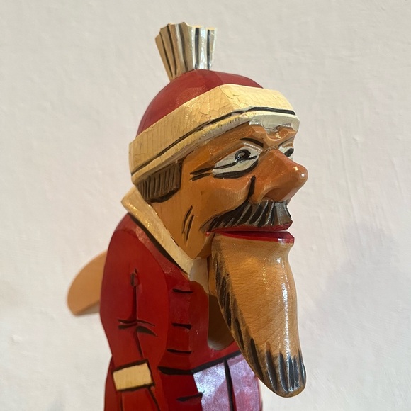 Vintage DDR Wooden Santa Nutcracker Hand Carved Stamped DDR Atypical Nutcracker - Picture 8 of 17